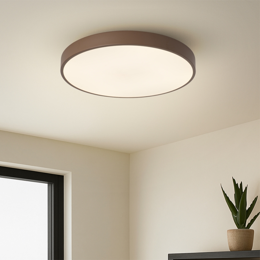 BRILAGI - Lámpara de techo LED regulable POOL LED/48W/230V 3000-6000K Ø 40 cm marrón + control remoto