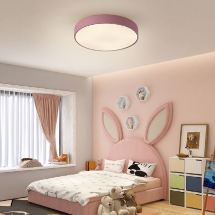 Brilagi - Lámpara de techo LED regulable POOL LED/60W/230V 3000-6000K diámetro 50 cm rosa + mando a distancia