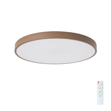 BRILAGI - Luminaria de techo LED regulable POOL LED/60W/230V 3000-6000K Ø 60 cm marrón + mando a distancia