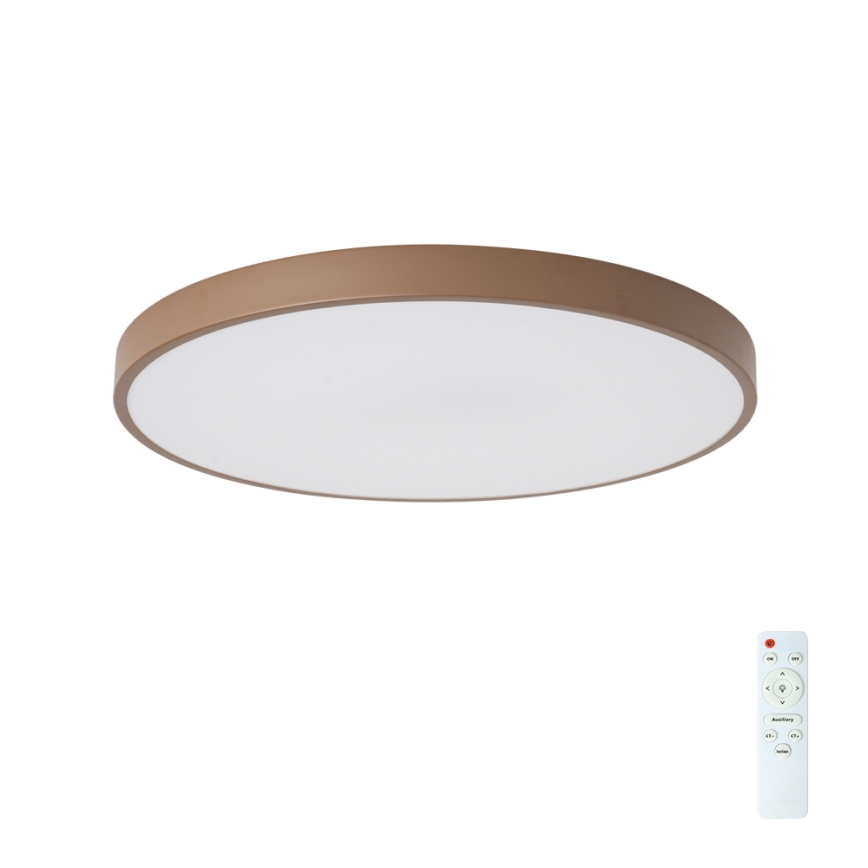 BRILAGI - Luminaria de techo LED regulable POOL LED/60W/230V 3000-6000K Ø 60 cm marrón + mando a distancia