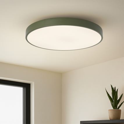 BRILAGI - Luminaria de techo LED regulable POOL LED/60W/230V 3000-6000K diámetro 60 cm verde + mando a distancia