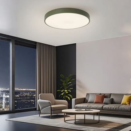 BRILAGI - Luminaria de techo LED regulable POOL LED/60W/230V 3000-6000K diámetro 60 cm verde + mando a distancia
