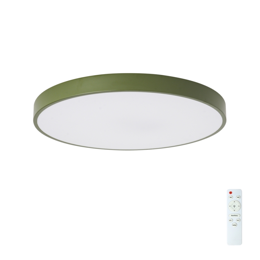 BRILAGI - Luminaria de techo LED regulable POOL LED/60W/230V 3000-6000K diámetro 60 cm verde + mando a distancia