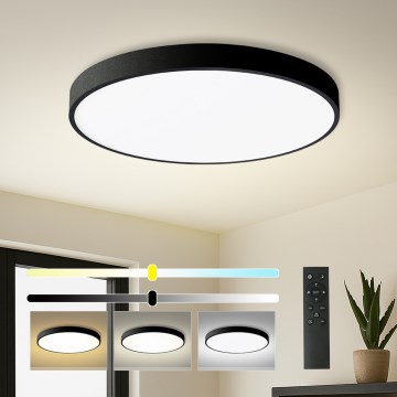 Brilagi - Plafón LED regulable POOL SMART LED/100W/230V 3000-6000 K Ø 80 cm Wi‑Fi Tuya negro + control remoto