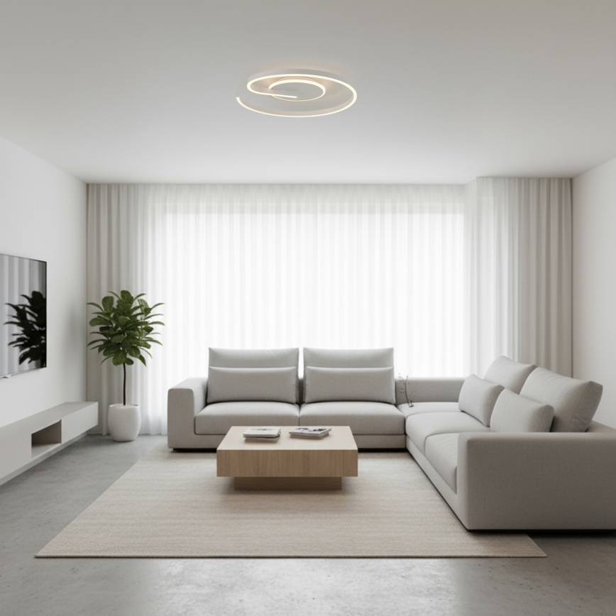 Brilagi - Luminaria de techo LED regulable SPIRAL LED/56W/230V Ø 50 cm 3000/4000/6000K + mando a distancia