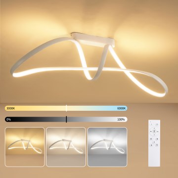 Brilagi - Plafón LED regulable TWISTER LED/60W/230V 3000-6000K blanco + mando a distancia