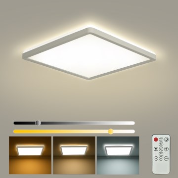 Brilagi - Plafón LED regulable ultra delgado LED/18W/230V 2700-6500K 30x30 cm blanco + mando a distancia