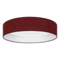 Brilagi - Plafón LED regulable VELVET SMARTIX LED/36W/230V 3000-6000K Ø 55 cm burdeos Wi-Fi Tuya Beacon + mando a distancia