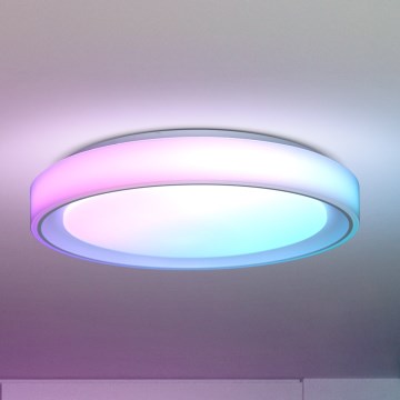 Brilagi - Plafón LED RGB regulable FLOCO LED/30W/230V, diámetro 39,5 cm, 3000-6500K, Wi-Fi Tuya + LED/6W + mando a distancia