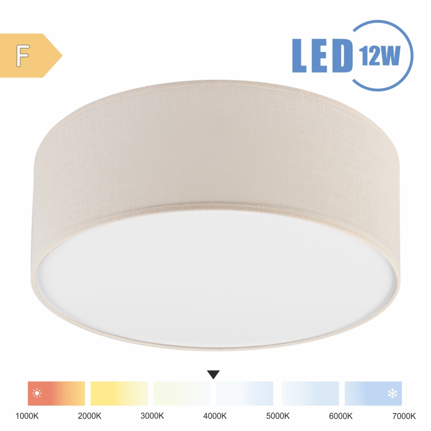 BRILAGI - Plafón LED SIRIJA LED/12W/230V diá. 35 cm color crema