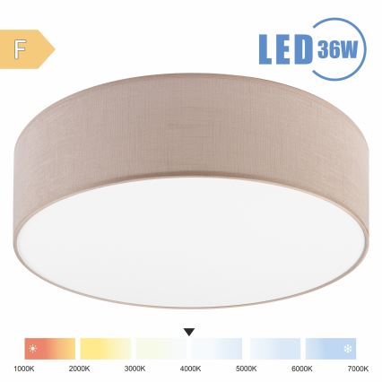 BRILAGI - Plafón LED SIRIJA LED/36W/230V diá. 45 cm beige