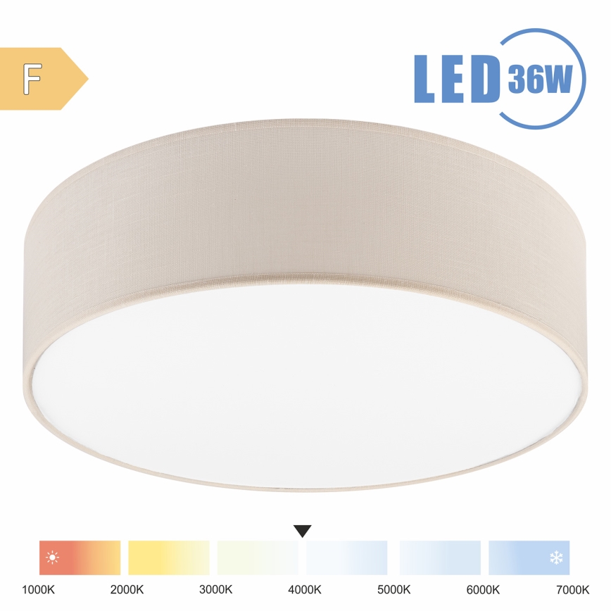 BRILAGI - Plafón LED SIRIJA LED/36W/230V diá. 45 cm color crema