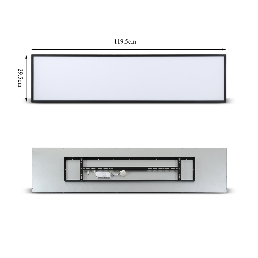 Brilagi - Plafón LED SLIMFRAME LED/58W/230V 120x30 cm negro