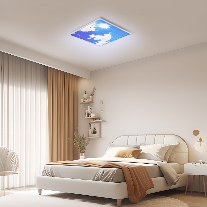 Brilagi - Plafón LED SLIMFRAME SKY LED/58W/230V 60x60 cm plateado/azul