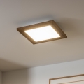 Brilagi - Plafón LED SLIMFRAME WOOD LED/25W/230V 34x34 cm marrón