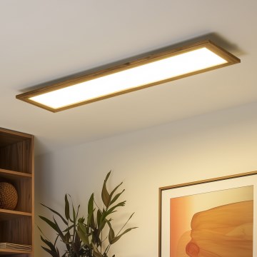 Brilagi - Plafón LED SLIMFRAME WOOD LED/58W/230V 124x34 cm marrón