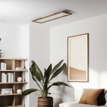 BRILAGI - Plafón LED SLIMFRAME WOOD LED/58W/230V 124x34 cm marrón