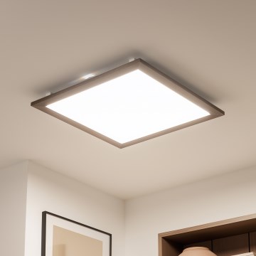 Brilagi - Plafón LED SLIMFRAME WOOD LED/58W/230V 64x64 cm marón oscuro