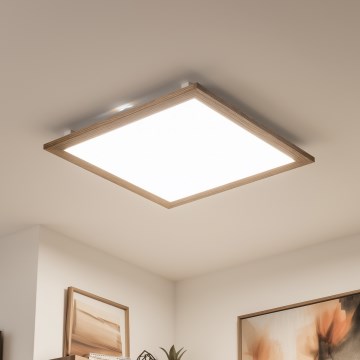 Brilagi - Plafón LED SLIMFRAME WOOD LED/58W/230V 64x64 cm marrón