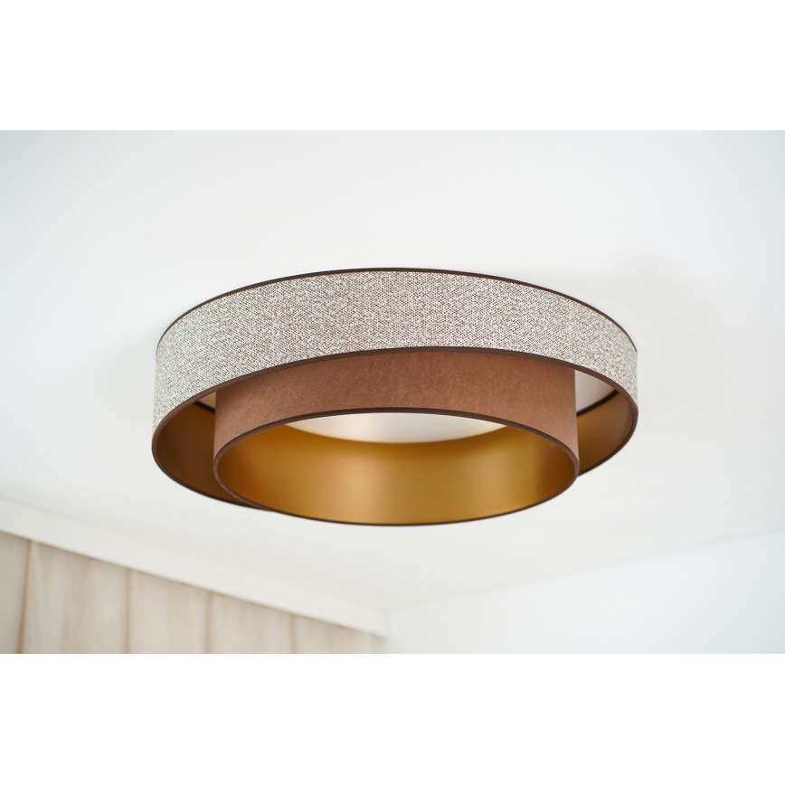 Brilagi - Plafón LED VEGAS SHINE LED/24W/230V diá. 60 cm marrón