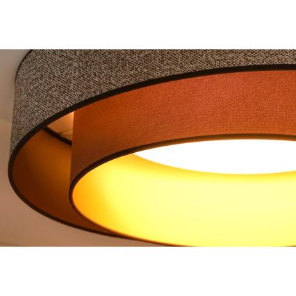 Brilagi - Plafón LED VEGAS SHINE LED/24W/230V diá. 60 cm marrón