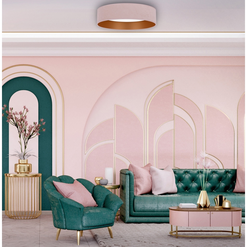 Brilagi - Plafón LED VELVET LED/12W/230V d. 30 cm 3000K/4000K/6400K rosa/dorado