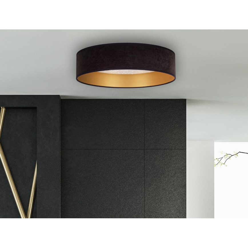 BRILAGI - Plafón LED VELVET STAR LED/24W/230V diámetro 40 cm 3000K/4000K/6400K negro/dorado