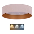 Brilagi - Plafón LED VELVET STAR LED/24W/230V Ø 40 cm 3000K/4000K/6400K rosa/dorado