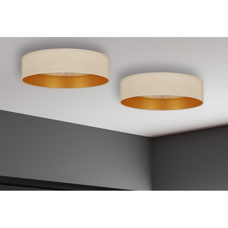 Brilagi - Plafón LED VELVET STAR LED/24W/230V Ø 40 cm 3000K/4000K/6400K crema/dorado