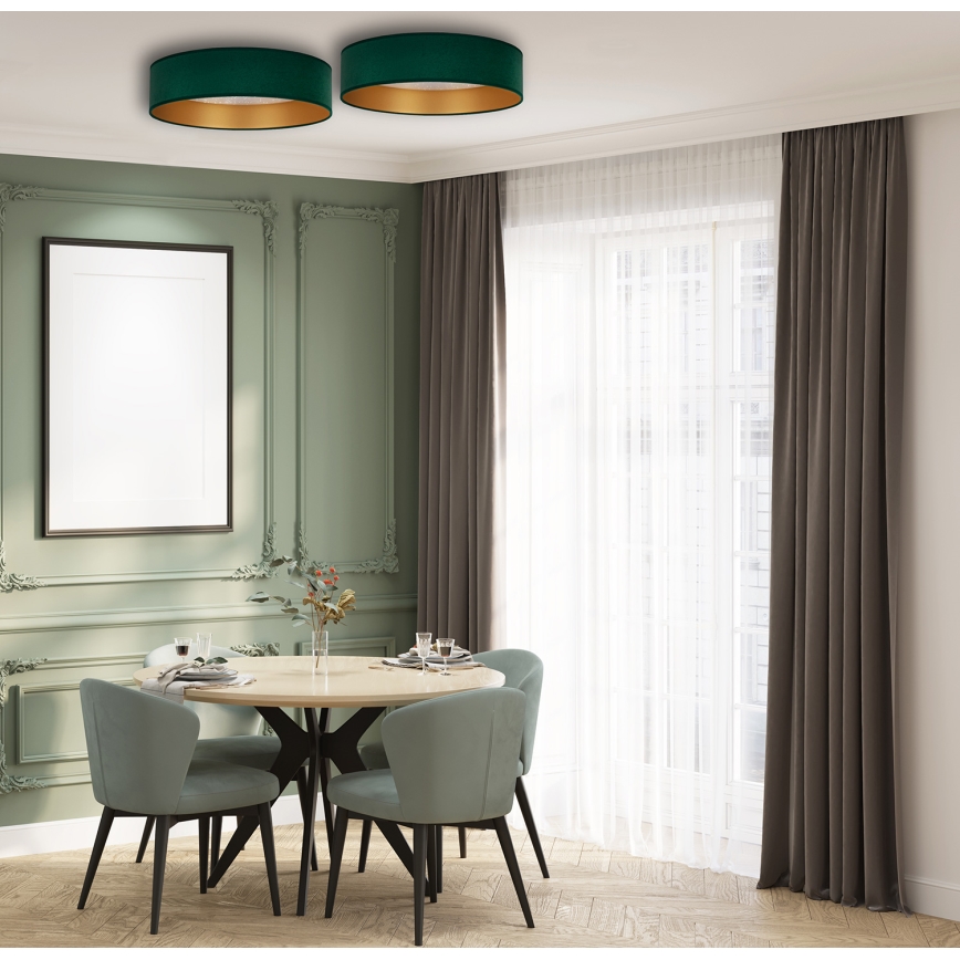 BRILAGI - Plafón LED VELVET STAR LED/24W/230V Ø 40 cm 3000K/4000K/6400K verde/dorado