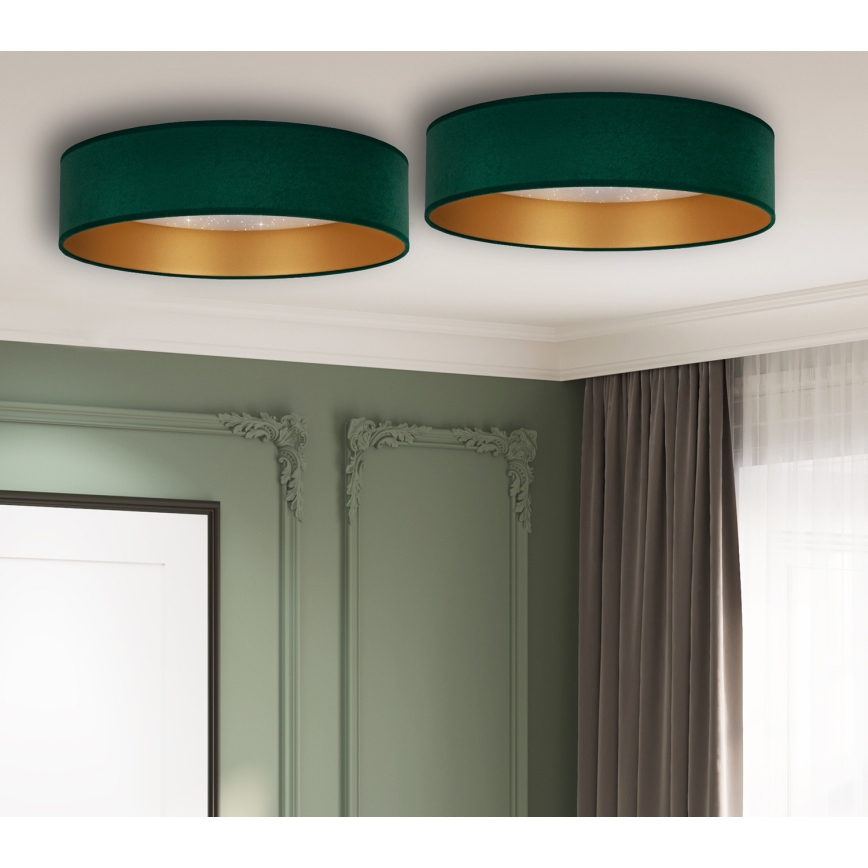 BRILAGI - Plafón LED VELVET STAR LED/24W/230V Ø 40 cm 3000K/4000K/6400K verde/dorado