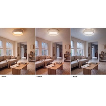 Brilagi - Luminaria de techo LED VELVET VARI LED/24W/230V 3000/4000/6500K Ø 45 cm color crema