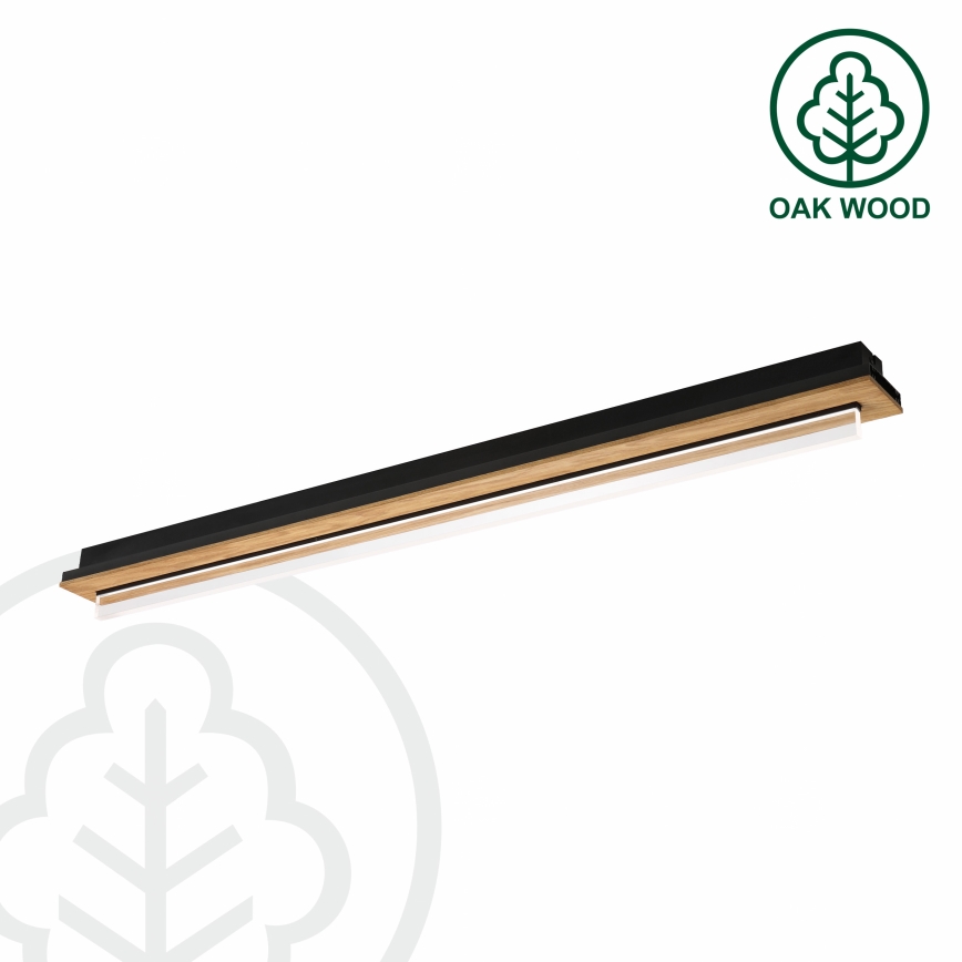 Brilagi - Plafón LED WOODY FLAT LED/25W/230V roble/negro