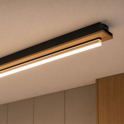 Brilagi - Plafón LED WOODY FLAT LED/25W/230V roble/negro