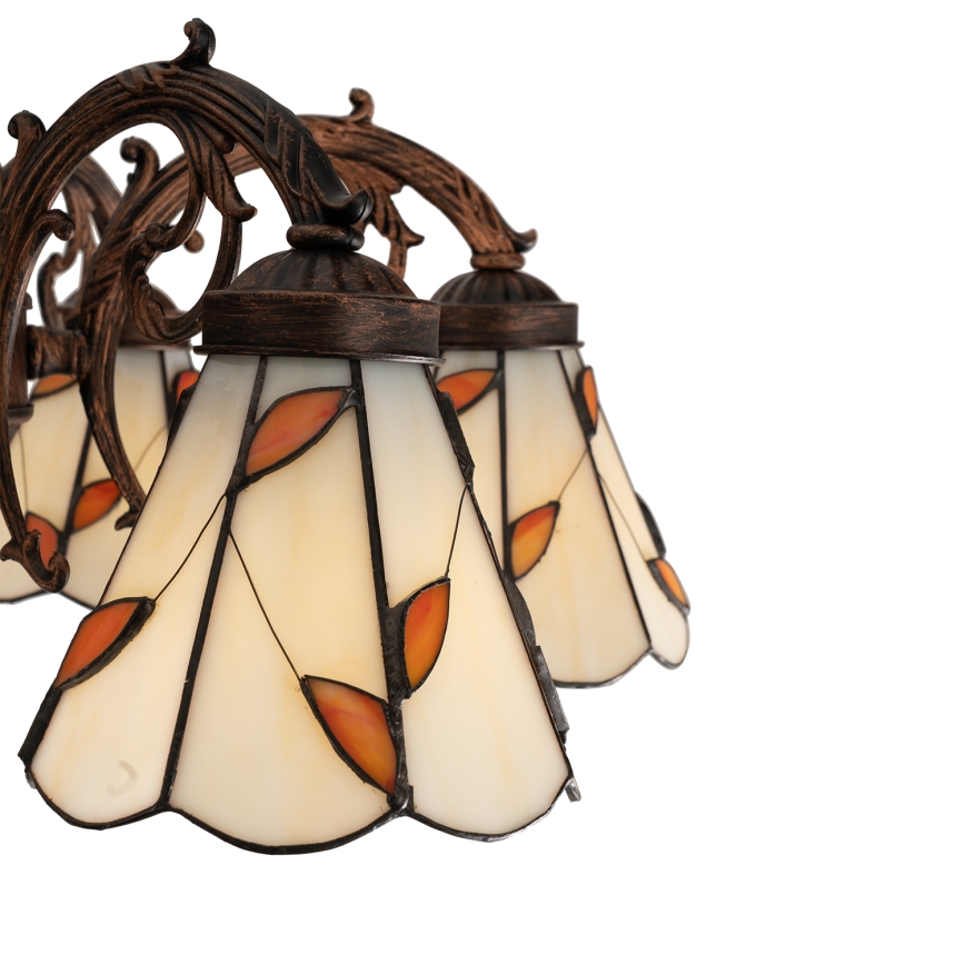 Brilagi - Plafón Tiffany de vitral FOLIA 6xE27/60W/230V Ø 60 cm