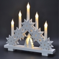 BRILAGI - Portavelas navideño LED 5xLED/2xAA blanco