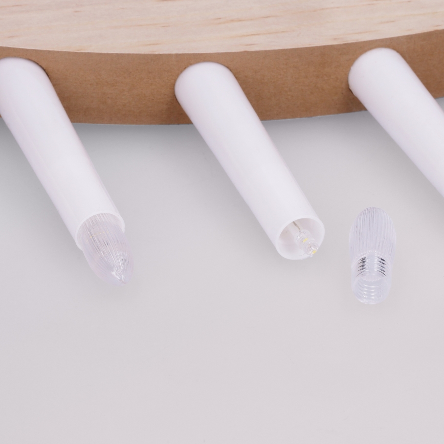 BRILAGI - Portavelas navideño LED 7xLED/2xAA beige/blanco