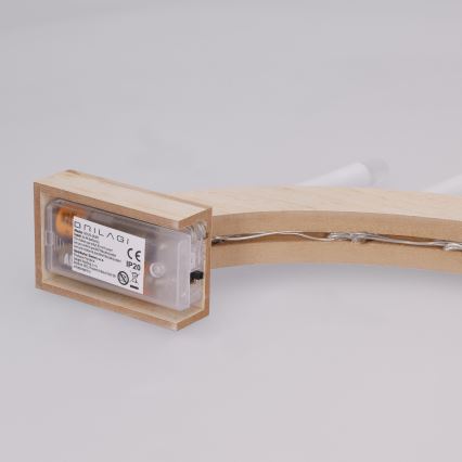 BRILAGI - Portavelas navideño LED 7xLED/2xAA beige/blanco