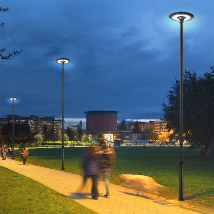Brilagi - Poste metálico URBAN para iluminación exterior, 5 m, diámetro 58 mm, negro