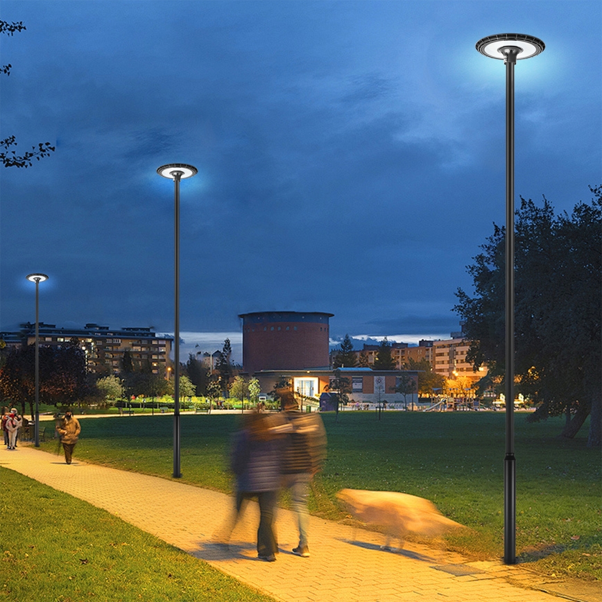 Brilagi - Poste metálico URBAN para iluminación exterior, 5 m, diámetro 58 mm, negro