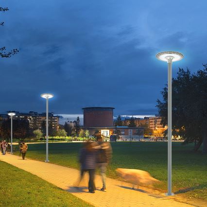 BRILAGI - Mástil metálico para poste de iluminación exterior URBAN, 3 m, Ø 58 mm, gris