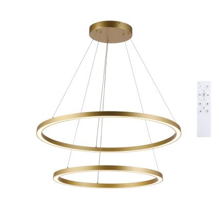 Brilagi - Lámpara colgante regulable en cable PORTOFINO LED/98W/230V 3000–6000 K Ø 80 cm acabado dorado + mando a distancia
