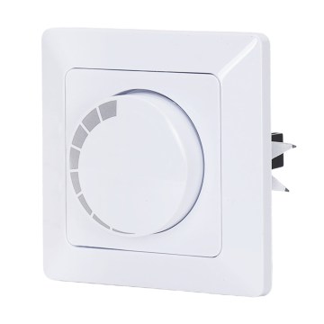BRILAGI - Regulador de intensidad giratorio con marco 110W/230V blanco