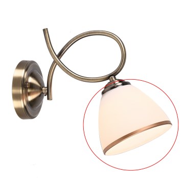 Brilagi - Repuesto de vidrio para aplique y lámpara de araña FRED E27 Ø 13,5 cm crema/bronce