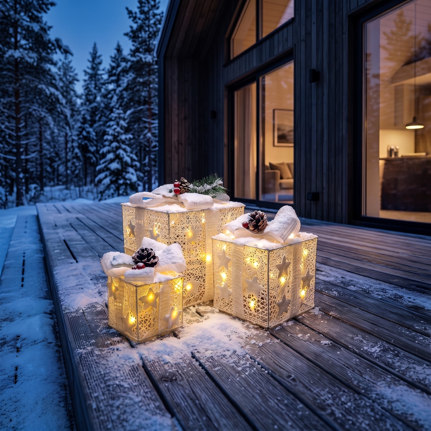 BRILAGI - Set 3x LED decoración navideña de exterior LED/230V IP44 regalos