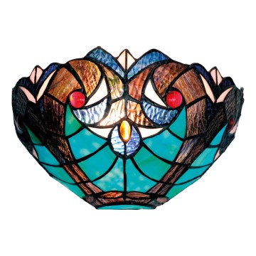 BRILAGI - Tiffany aplique mural de vitral CORAL 1xE14/40W/230V
