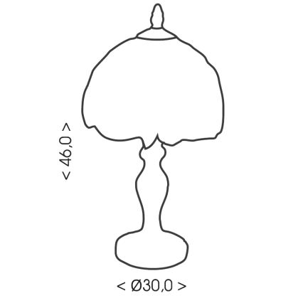BRILAGI - Tiffany lámpara de mesa de vitral IVORY SMOOTH 1xE27/60W/230V