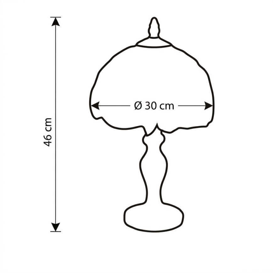BRILAGI - Tiffany lámpara de mesa de vitral IVORY SMOOTH 1xE27/60W/230V