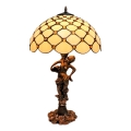 BRILAGI - Tiffany lámpara de mesa de vitral IVORY SMOOTH 1xE27/60W/230V