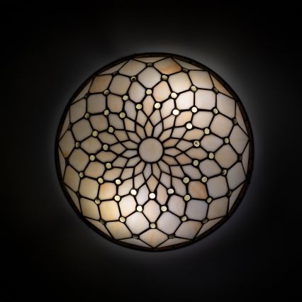 BRILAGI - Tiffany lámpara de techo con vitrales IVORY 2xE27/60W/230V Ø 40 cm